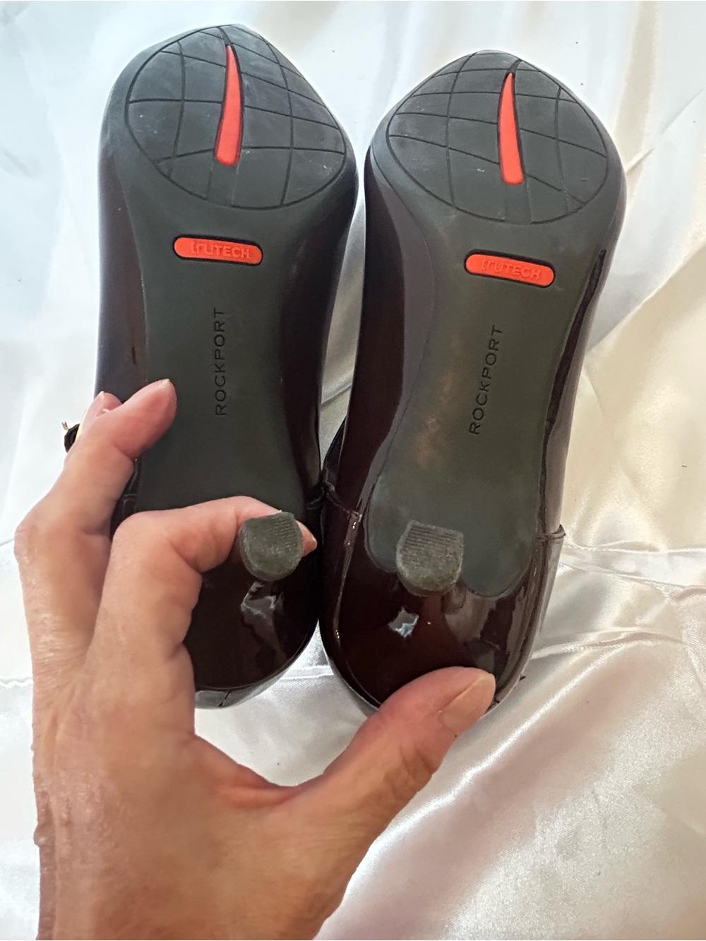 Rockport Women's‎ 8.5 M Pumps Total Motion Shoes Mary Jane T Strap Brown Patent - Picture 5 of 8
